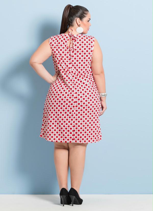 Vestido Evasê Marguerite Estampado Plus Size Posthaus